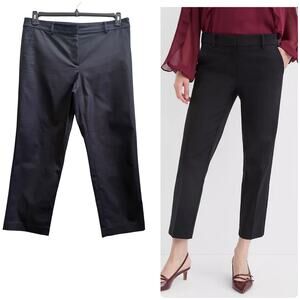 Loft Riviera Slim Black Double Weave Size 14 Pant 26.5 Inch Inseam Office